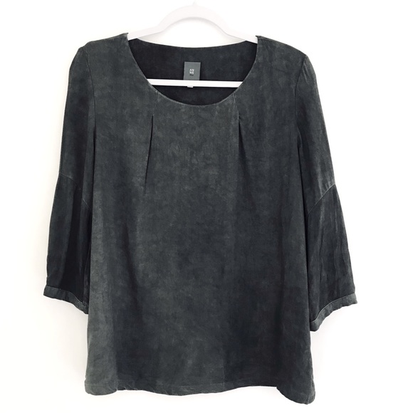 ANNE WILLI Grey Relaxed Fit Top 3/4 Sleeves - Picture 1 of 10